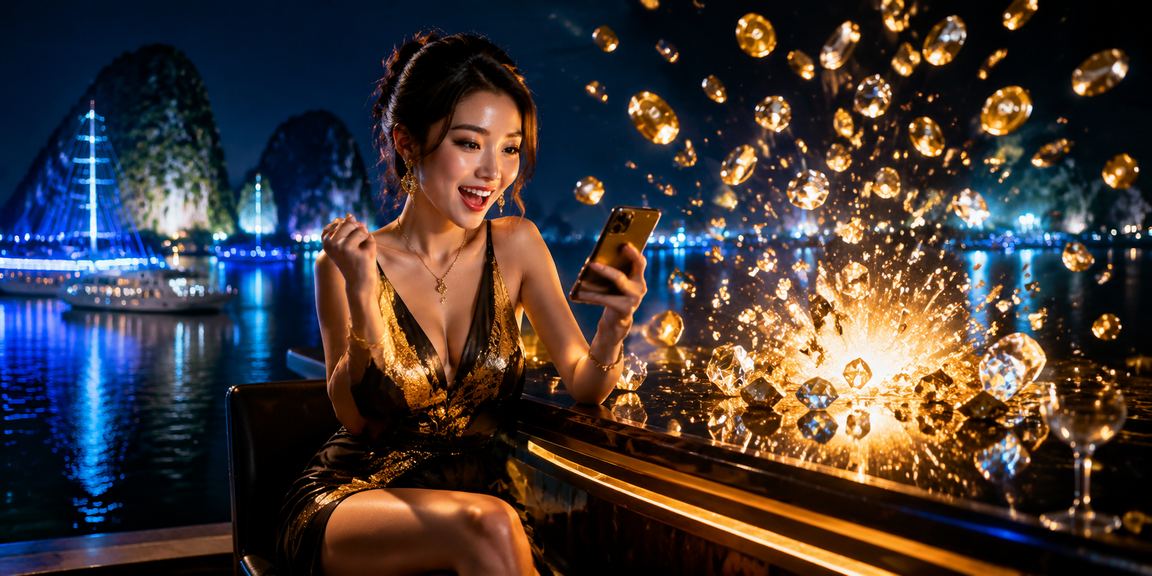 Người dùng nhận thưởng casino mobile tại vịnh Hạ Long trên gs1
